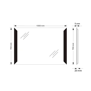 Mosmile Modern LED Illuminated Rectangle Anti-fog Bathroom Mirror