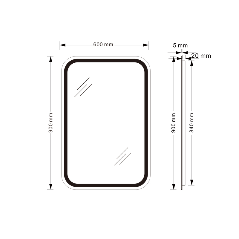 Mosmile Cheap Anti-fog Framed LED Light Bathroom Mirror