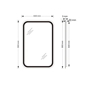 Mosmile Cheap Anti-fog Framed LED Light Bathroom Mirror