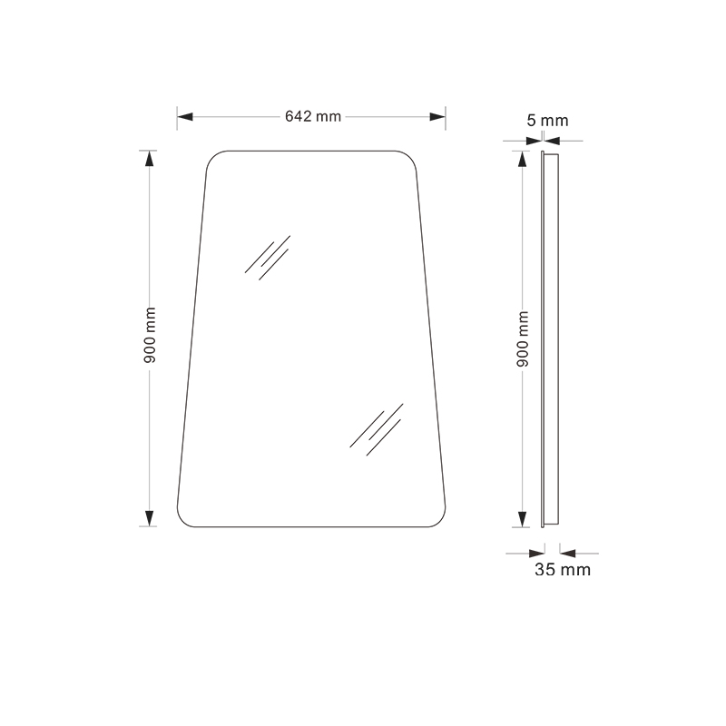 Mosmile Wall Hanging Anti-fog LED Backlit Bathroom Mirror