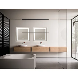 Mosmile Customized Wall Anti-fog Square LED Backlit Bathroom Mirror