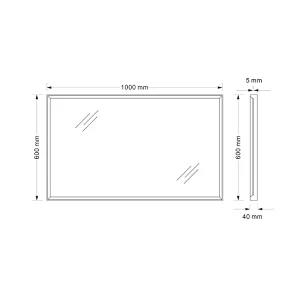 Mosmile Defogging Black Framed LED TV Bathroom Mirror