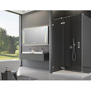 Mosmile Bluetooth 3 Doors Dimming LED Bathroom Mirror Cabinet