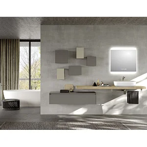 Mosmile Wall Hanging LED Backlit Anti-fog Square Bathroom Mirror