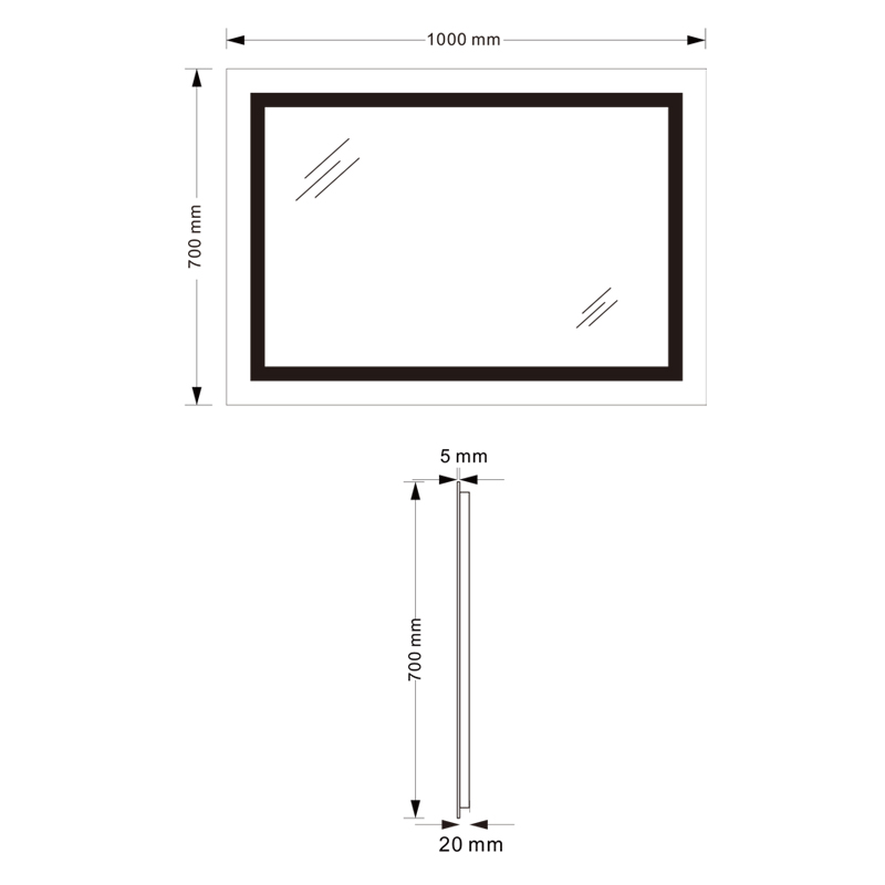 Mosmile Cheap Anti-fog Bluetooth LED Bathroom Mirror