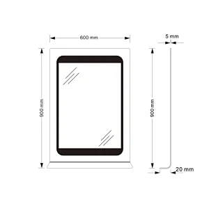 Mosmile Hotel Wall Time Display Anti-fog Bathroom Mirror with LED Light