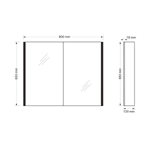 Mosmile Cheap LED Dimming Framless Bathroom Mirror Cabinet