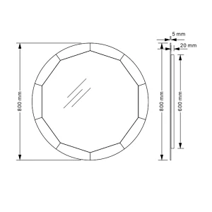 Mosmile Hotel Frameless Round Anti-fog LED Bathroom Mirror