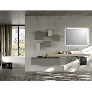 Mosmile Modern LED Back Lit Anti-fog Rectangle Bathroom Illuminated Mirror