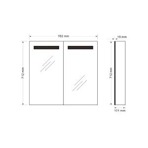 Mosmile Modern Illuminated LED Bathroom Mirror Cabinet