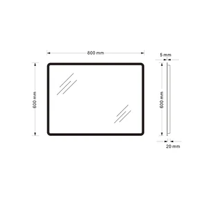 Mosmile Customized Wall Rectangle LED Framed Anti-fog Bathroom Mirror