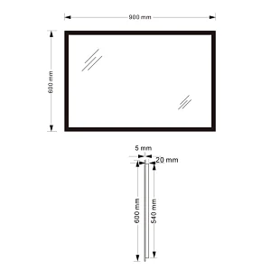 Mosmile Modern Wall Rectangle LED Anti-fog Bathroom Mirror