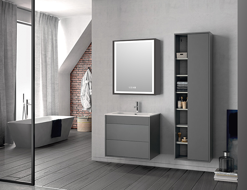 Mosmile Wall Rectangle LED Lights Bathroom Mirror Cabinet