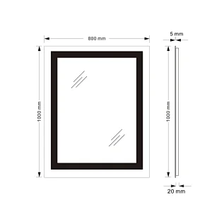 Mosmile Hotel Frameless Anti-fog LED Rectangle Bathroom Mirror