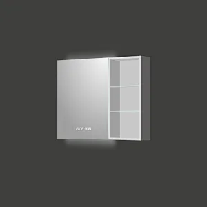 Mosmile Wall LED Backlit Bathroom Mirror Cabinet with Shelf