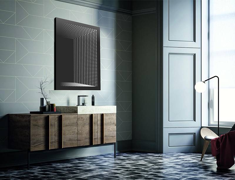 Mosmile Hotel Wall Mounted 3D Bathroom Mirror