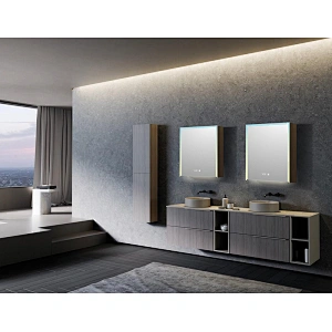 Mosmile Cheap LED Backlit Dimming Bathroom Mirror Cabinet