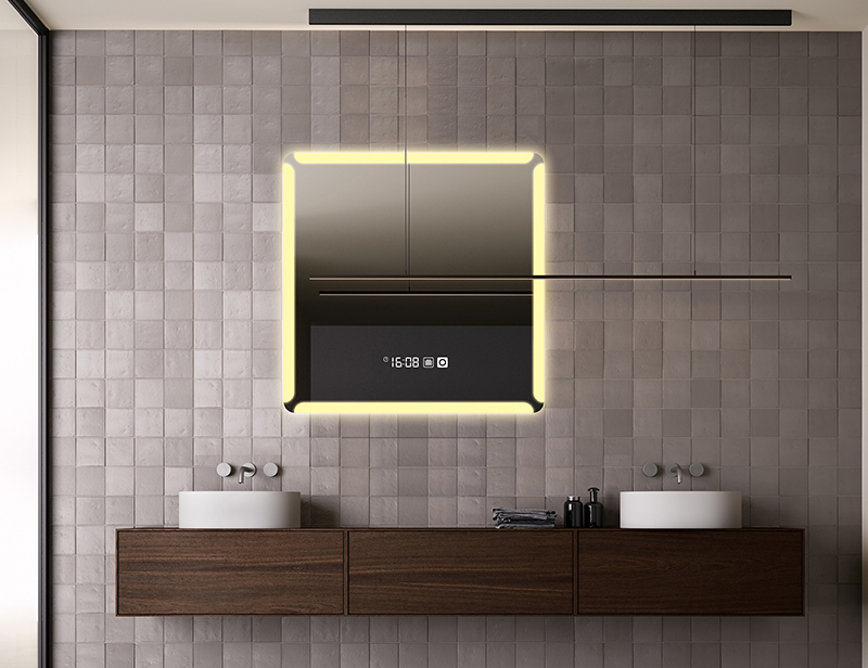 Mosmile Modern Illuminated Square LED Bathroom Mirror