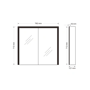 Mosmile Cheap Wall Hanging LED Rectangle Bathroom Mirror Cabinet