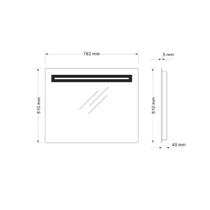 Mosmile Hotel Illuminated Dimming Rectangle LED Bathroom Mirror