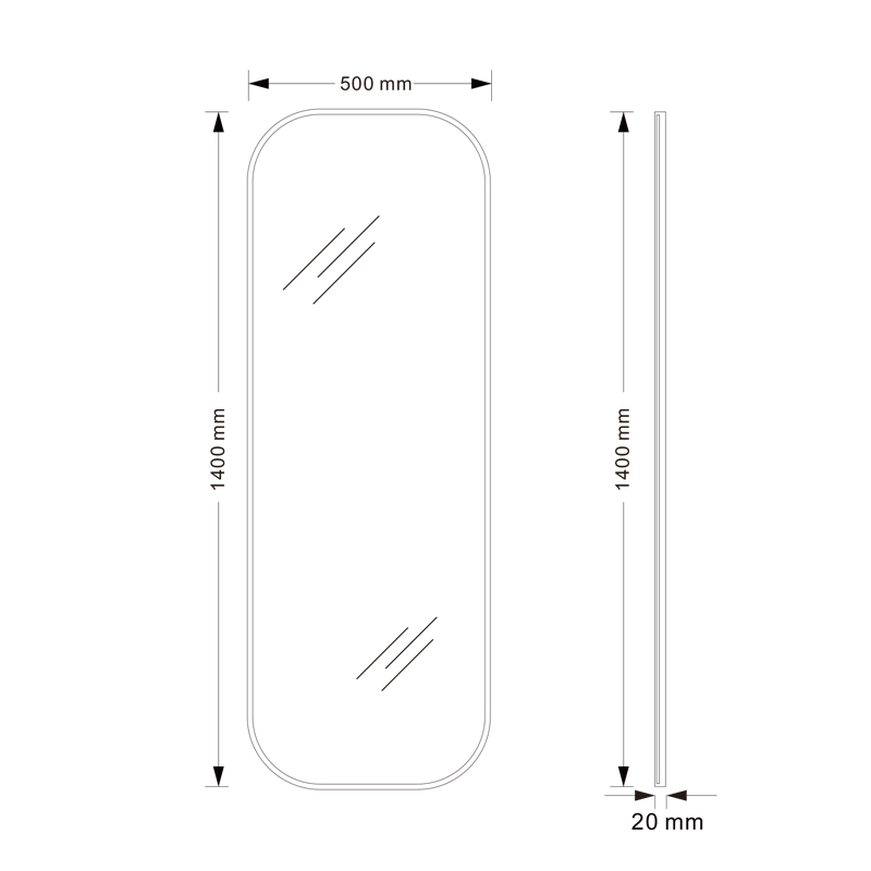 Mosmile Bluetooth Full-length Framed LED Backlit Bathroom Mirror