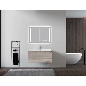Mosmile Hotel Wall Hanging Bathroom Mirror with LED Anti-fog