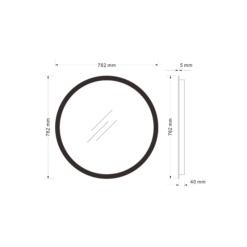 Mosmile Best Wall Anti-fog Round Framed LED Bathroom Mirror