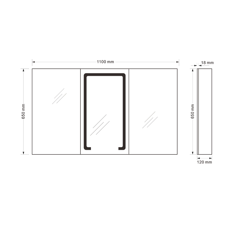 Mosmile Wall Bluetooth  LED Lighted Bathroom Mirror Cabinet