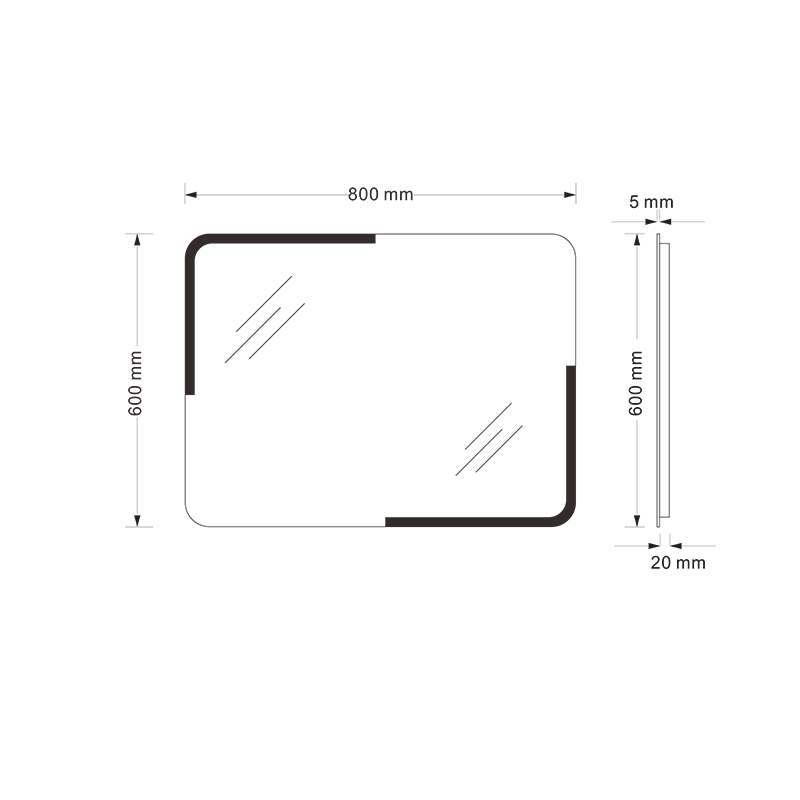 Mosmile Best Defogging Framed LED Light Bathroom Mirror