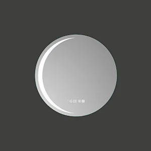 Mosmile Wall Frameless Round Demister LED Light Bathroom Mirror
