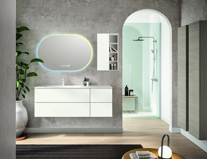 Mosmile Hotel LED Light Dimming Wall Hanging Bathroom Mirror