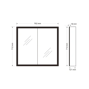 Mosmile Wall Time Dispaly LED Bathroom Mirror Cabinet