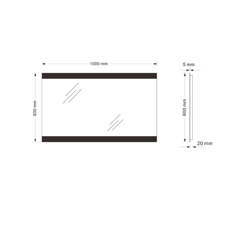 Mosmile Hotel Weather Framed LED Lighted Bathroom Mirror