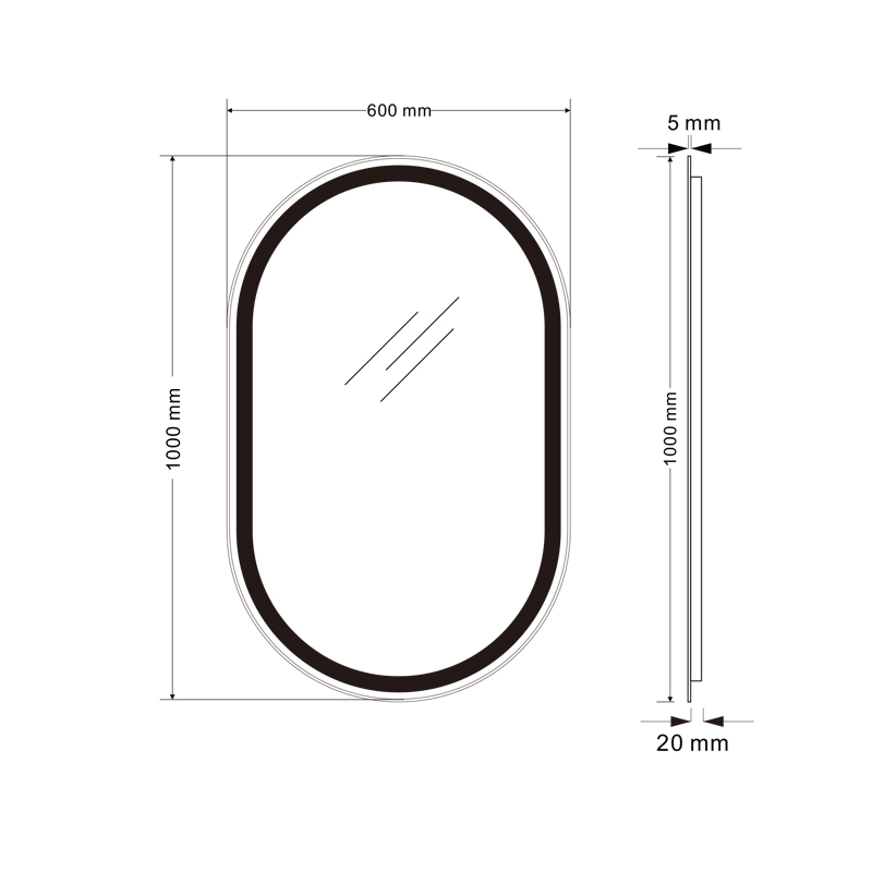 Mosmile Wall Mounted LED Framed Bathroom Mirror