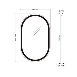 Mosmile Wall Mounted LED Framed Bathroom Mirror