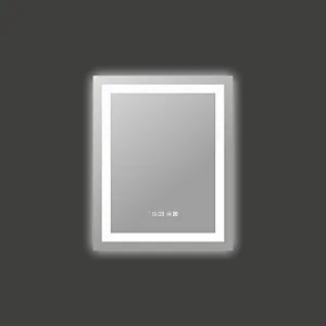Mosmile Hotel Frameless Anti-fog LED Rectangle Bathroom Mirror