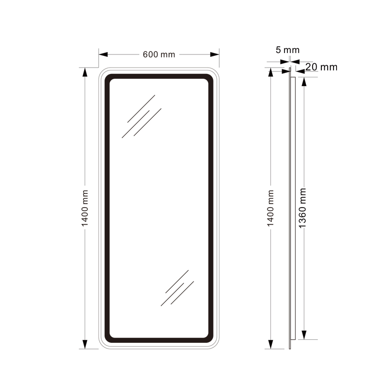 Mosmile Best Wall Weather Bluetooth LED Framed Salon Mirror