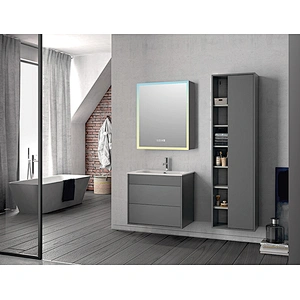 Mosmile Cheap Dimming LED Lighted Bathroom Mirror Cabinet