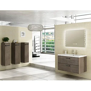 Mosmile Elegant Home Rectangle Defogging Wall LED Bathroom Mirror