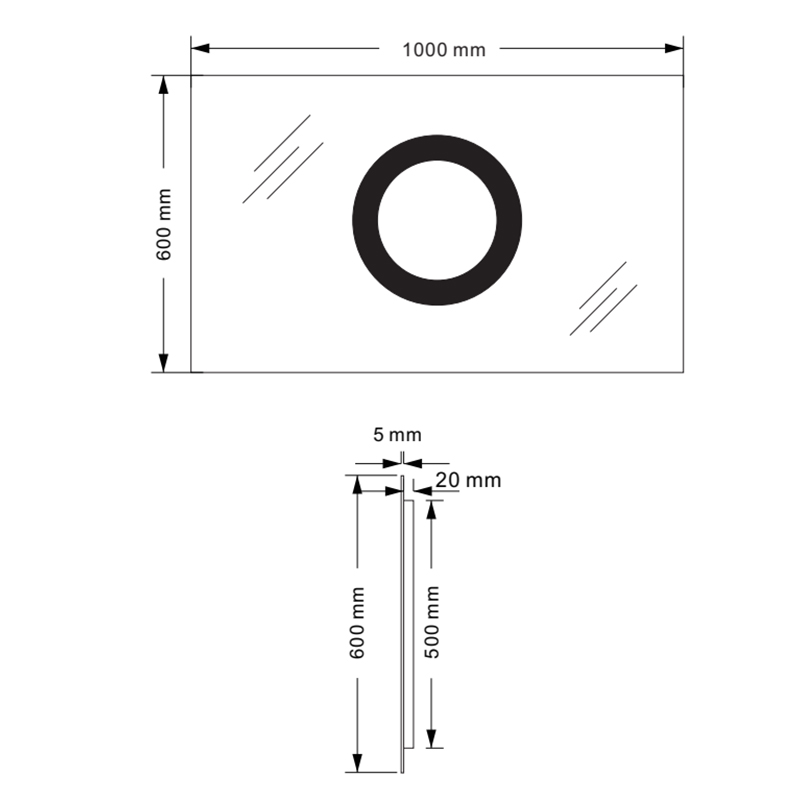 Mosmile Hotel Wall Mounted Touch LED Weather Bathroom Mirror