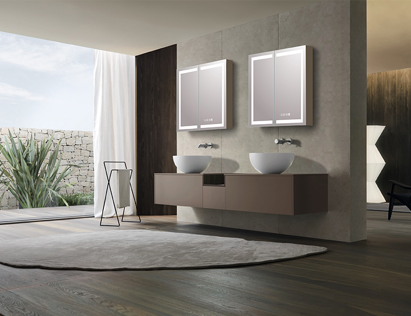 Mosmile Rectangle Wall LED Illuminated Bathroom Mirror Cabinet