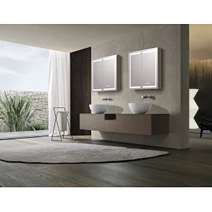Mosmile Rectangle Wall LED Illuminated Bathroom Mirror Cabinet