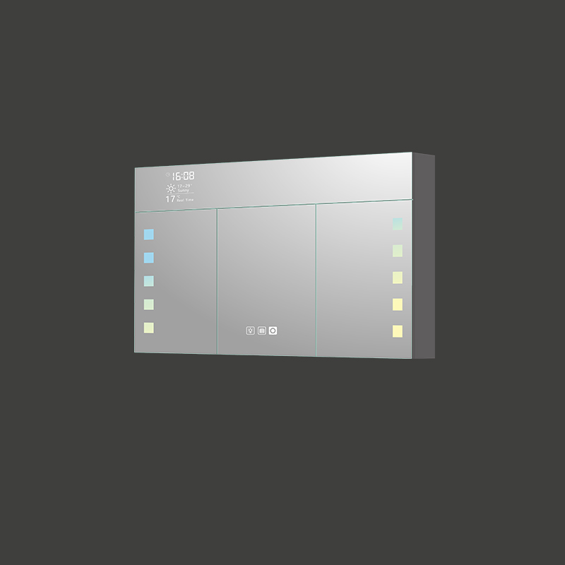 Mosmile Wall Weather Dimming Bathroom Mirror Cabinet with LED