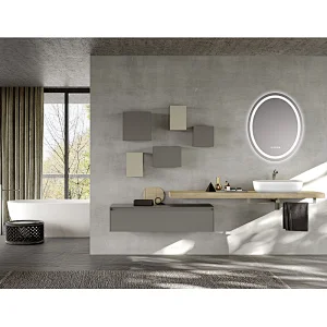 Mosmile Modern Wall LED Lights Anti-fog Oval Bathroom Mirror