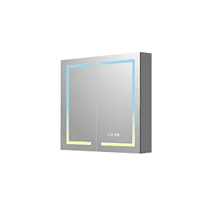 Mosmile Wall Defogger LED Lighting Bathroom Mirror Cabinet