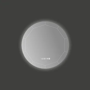 Mosmile Hotel Frameless Round Anti-fog LED Bathroom Mirror