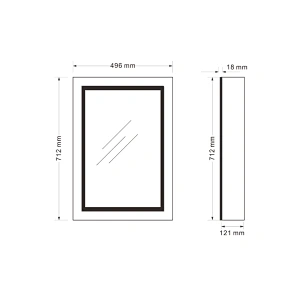 Mosmile Wall LED Lighted Bathroom Illuminated Mirror Cabinet
