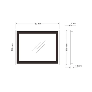 Mosmile Hotel Rectangle Defogging Wall LED Backlit Bathroom Mirror