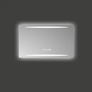 Mosmile Modern Wall Rectangle LED Lights Anti-fog Bathroom Mirror