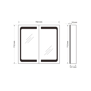 Mosmile Wall Hanging LED Dimming Bathroom Mirror Cabinet